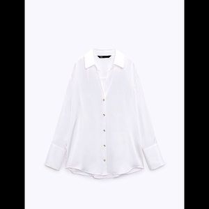 Silk white button up from Zara in size small.